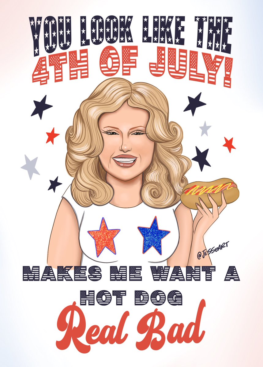 JesseArt's tweet photo. I did this one simply because….I had to &amp; of course what other scene could I do other than the epic “hot dog Iine” I drew this so quickly last night because of course I got the idea to draw this at 12am haha so here is @JENCOOLIDGE !!! Happy 4th! https://t.co/6Z7GtojjNE