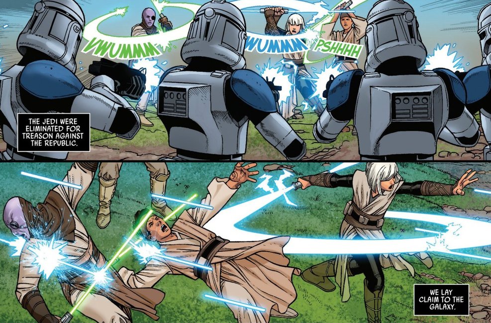 Matty T (@mtrac1000) on Twitter photo Sentient Star Wars Species that are unidentified as of this tweet Day 970: this purple species!
First Appearance: "Inquisitors #1"
Canon: Yes
Creator: <a href="/TheRodneyBarnes/">Rodney Barnes</a> & <a href="/RamonRosanas/">Ramon Rosanas</a>
Notes: Wish we knew a) how long after Order 66 this took place and b) what their names were! Sentient Star Wars Species that are unidentified as of this tweet Day 970: this purple species!
First Appearance: "Inquisitors #1"
Canon: Yes
Creator: <a href="/TheRodneyBarnes/">Rodney Barnes</a> & <a href="/RamonRosanas/">Ramon Rosanas</a>
Notes: Wish we knew a) how long after Order 66 this took place and b) what their names were!
