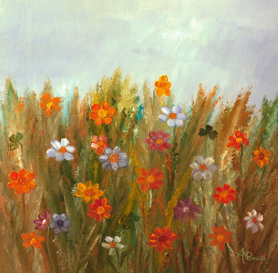 Ángeles M. Pomata (@ampomata) on Twitter photo This is my painting "Flowers At Sunset". This is my painting "Flowers At Sunset".