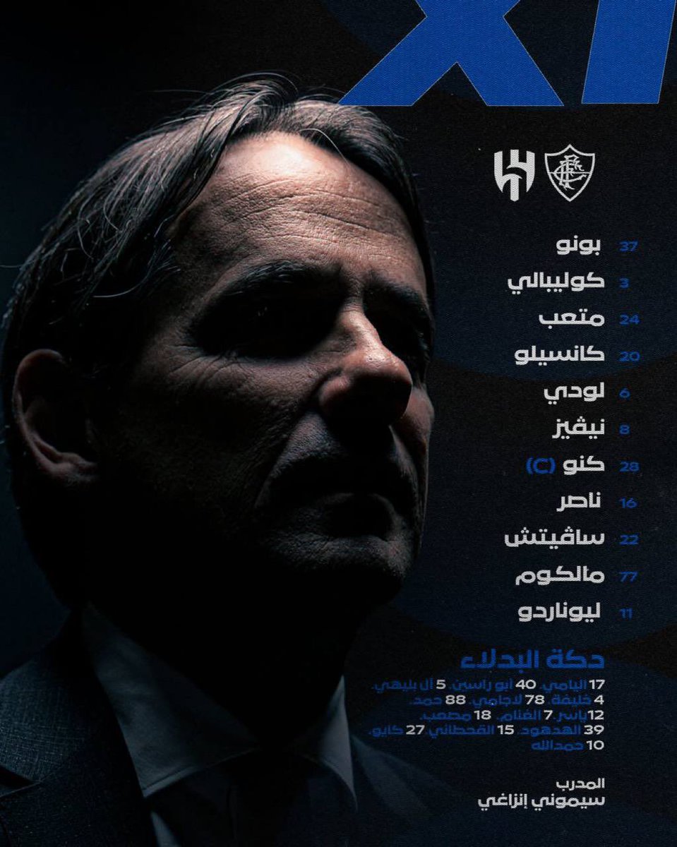 na20vd's tweet photo. 🚨تشكيلة الهلال الرسمية :

#الهلال_فلومينينسي https://t.co/1XnkqXft0q