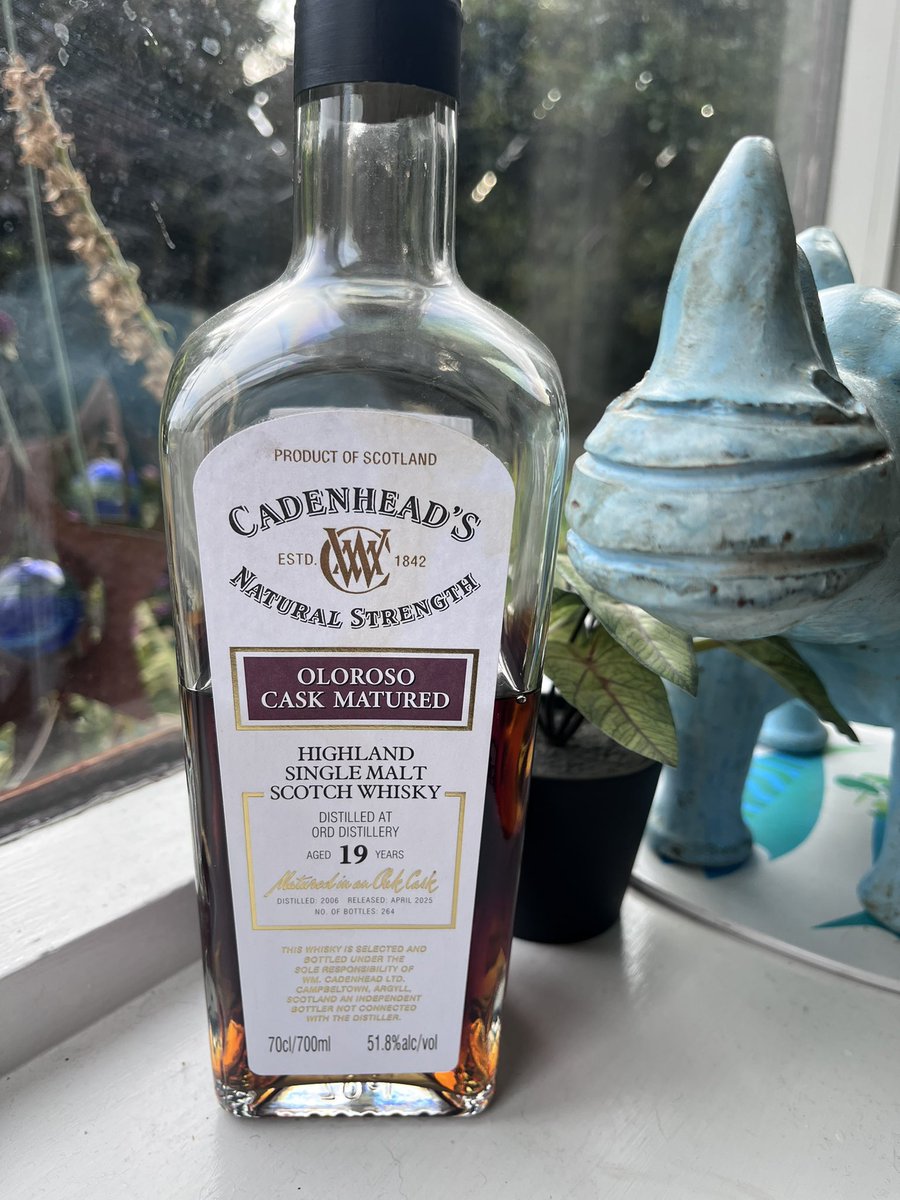 It’s a <a href="/WmCadenhead/">Wm Cadenhead Ltd</a> kind of evening. Always good value &amp; good quality.
At 40.2% abv the 25yr old blend is a good way to start. The accompanying props are in no way related to my feelings about the drams … or are they?
#dalitobermory #rhinoord #familyknockdhu #pigblend 😂👍🏼