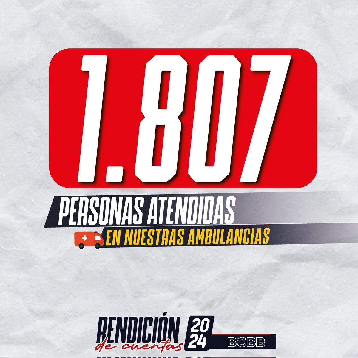 🚨👨‍🚒 Nuestras ambulancias brindaron asistencia a 1807 ciudadanos.

📊✔️ Este dato fue presentado en nuestra Rendición de Cuentas 2024, reflejando el trabajo permanente del #BCBB, por el bienestar de la comunidad.

#BomberosBabahoyo
#SiempreListos