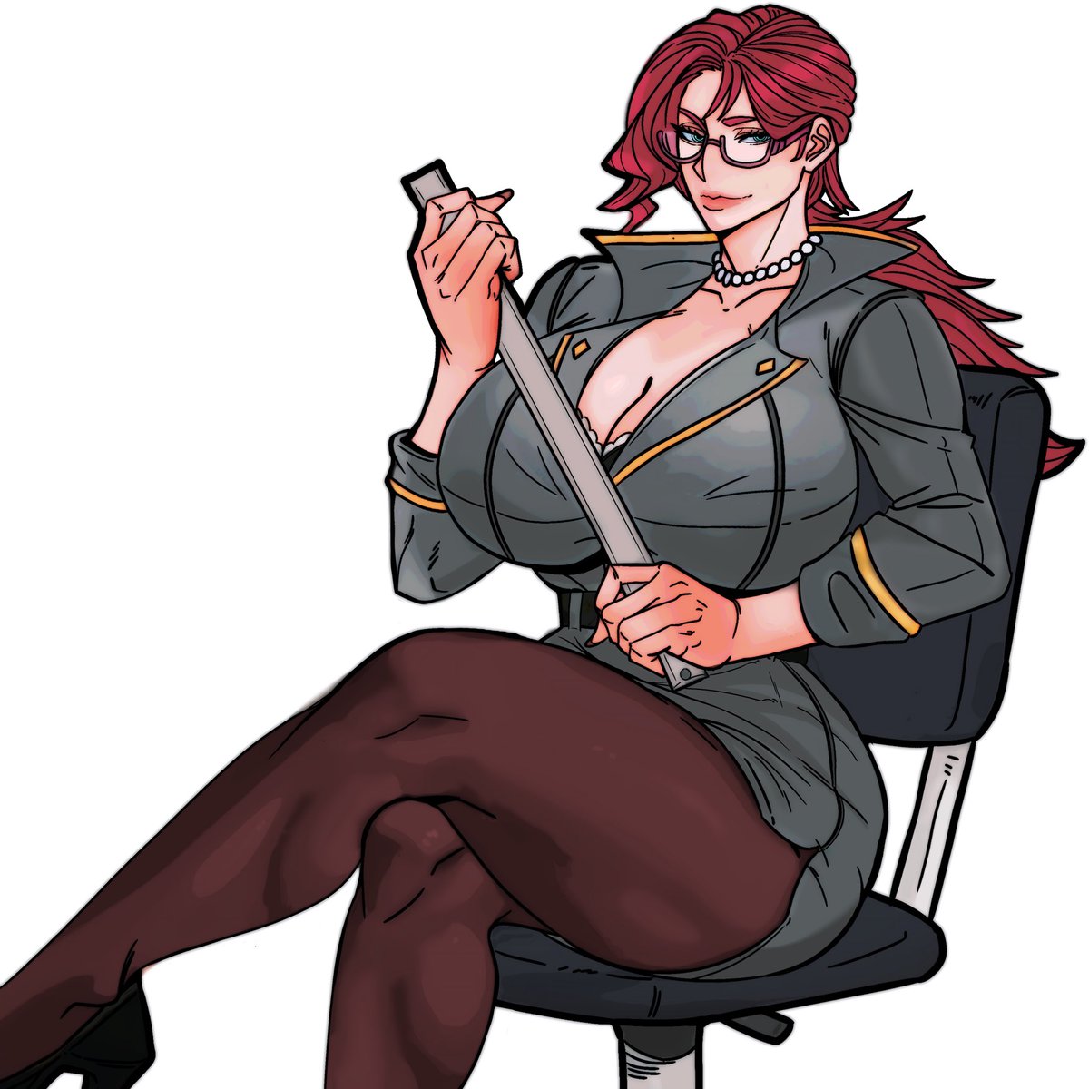 Beatrix has her trusty metal ruler in hand and is ready to have a long “talk” with a bad employee, a manager has to ensure everything is done correctly and efficiently 

Art drawn by <a href="/Master_DCJ/">MasterDCJ</a>