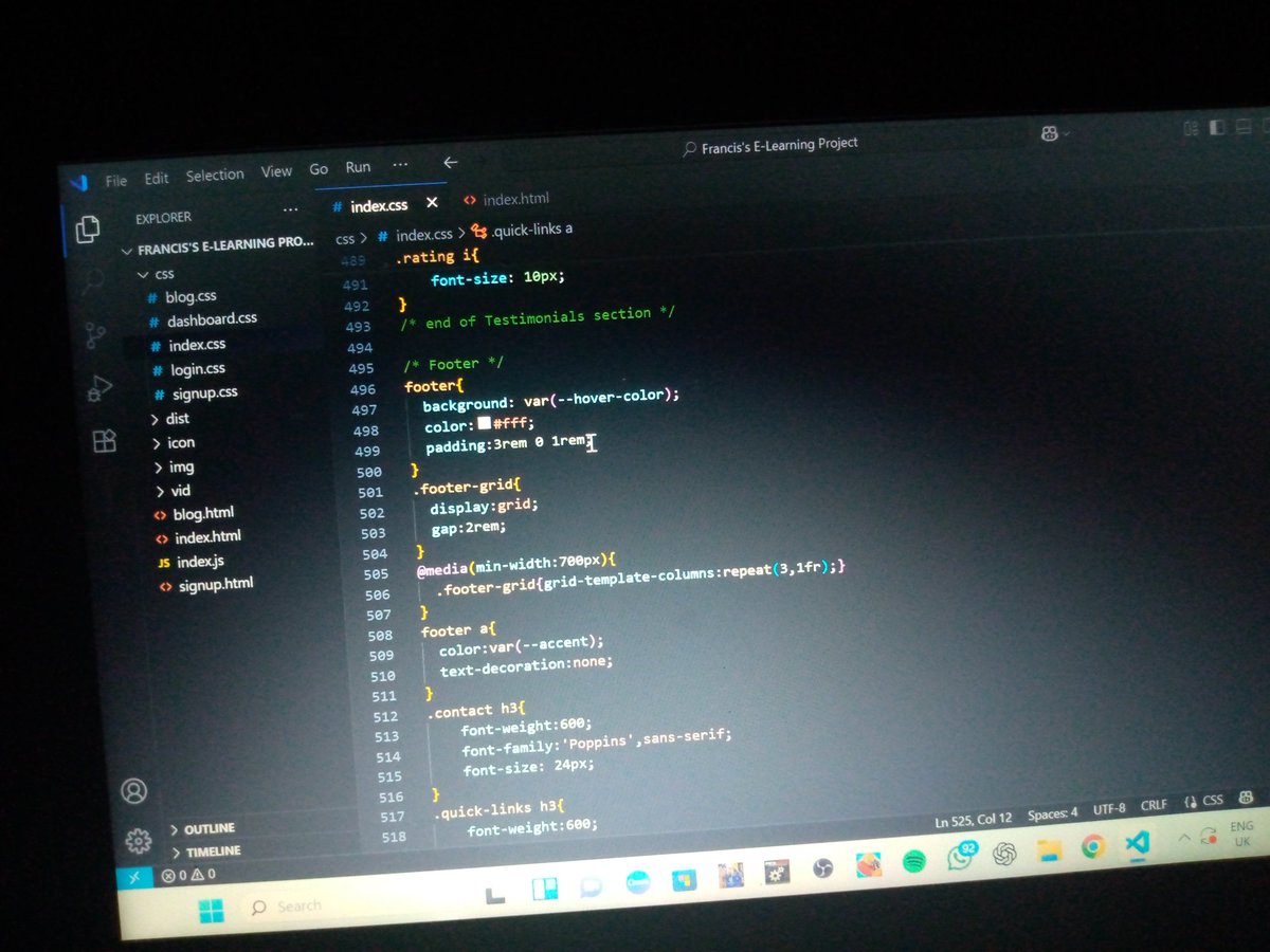 Currently working on an e-learning web system...wish me luck😊