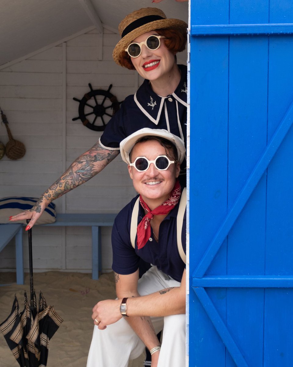 goodwoodrevival's tweet image. We may be inland here at #GoodwoodRevival but that doesn't stop us from channelling the seven seas in our #RevivalStyle. Nautical themes were strong in '50s women's fashion with the sailor blouse evolving into the sailor dress complete with bow or tie to accent the neckline. Will…