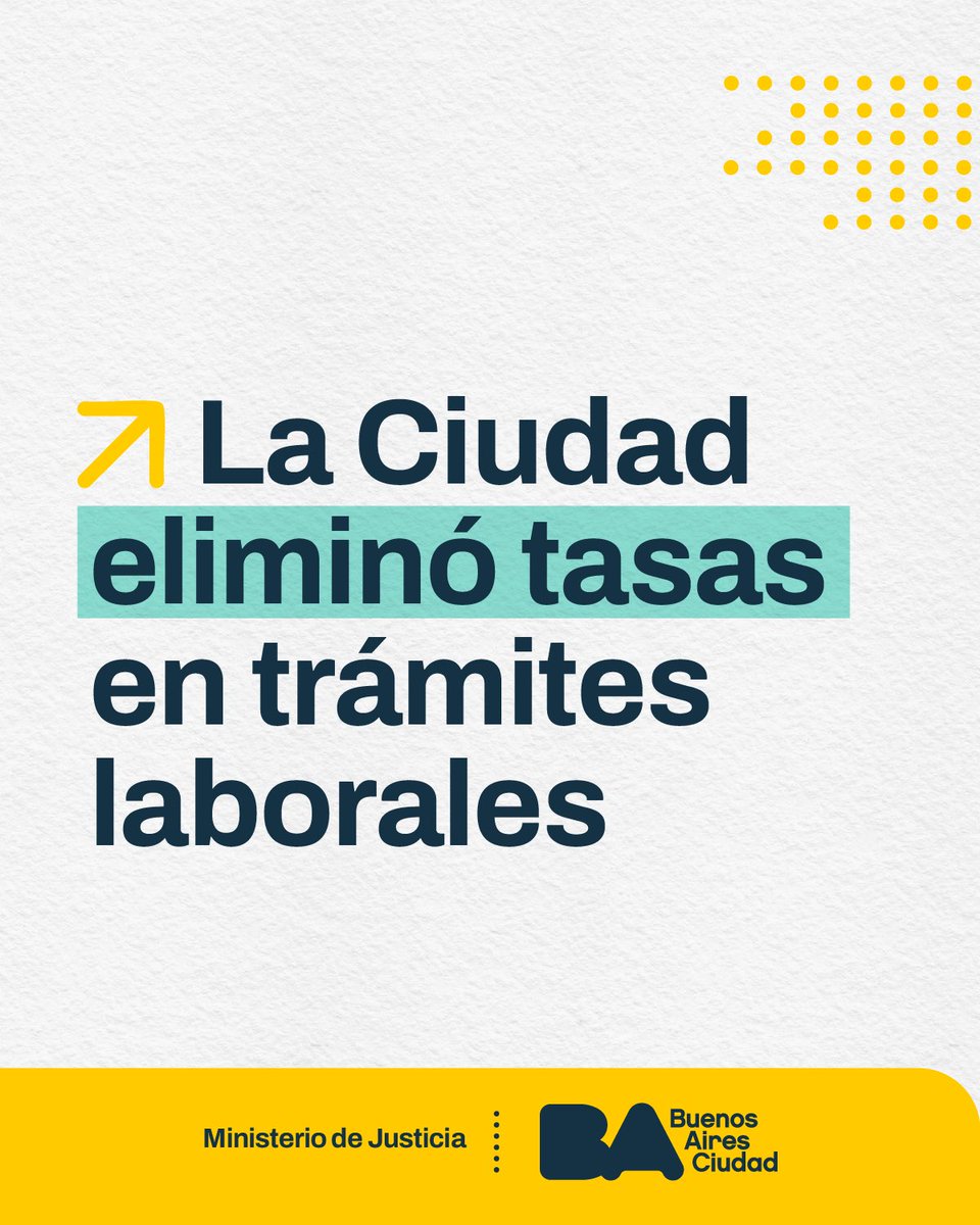 GabinoTapiaBA's tweet photo. Eliminamos los aranceles de varios trámites laborales para hacerlos más simples y accesibles.

👉🏼 A partir de la modificación del artículo 156 del anexo de la Ley 6.806, se actualizaron los valores y dejaron de tener costo gestiones clave para pymes, empleadores y trabajadores.

Una decisión que simplifica trámites y acompaña a quienes generan trabajo en la Ciudad.