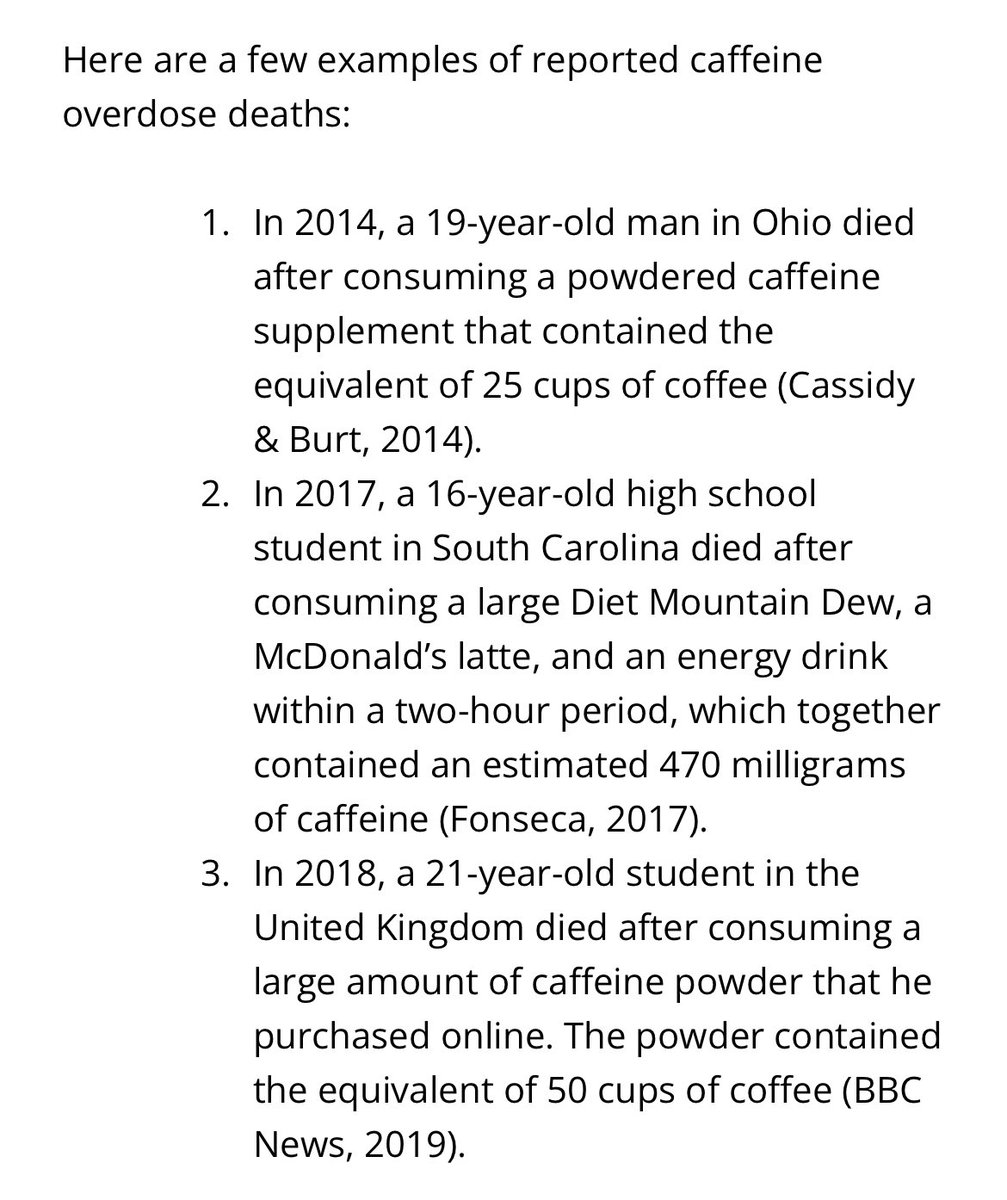 Knowledge is power. Caffeine intake and energy drink consumption IS A PROBLEM with your high school kids. 

Better to educate than turn a blind eye.

**Not saying caffeine is “bad” but kids and parents need to be educated on safe dosage.

Limit to &gt;200mg per day for teens. ☕️