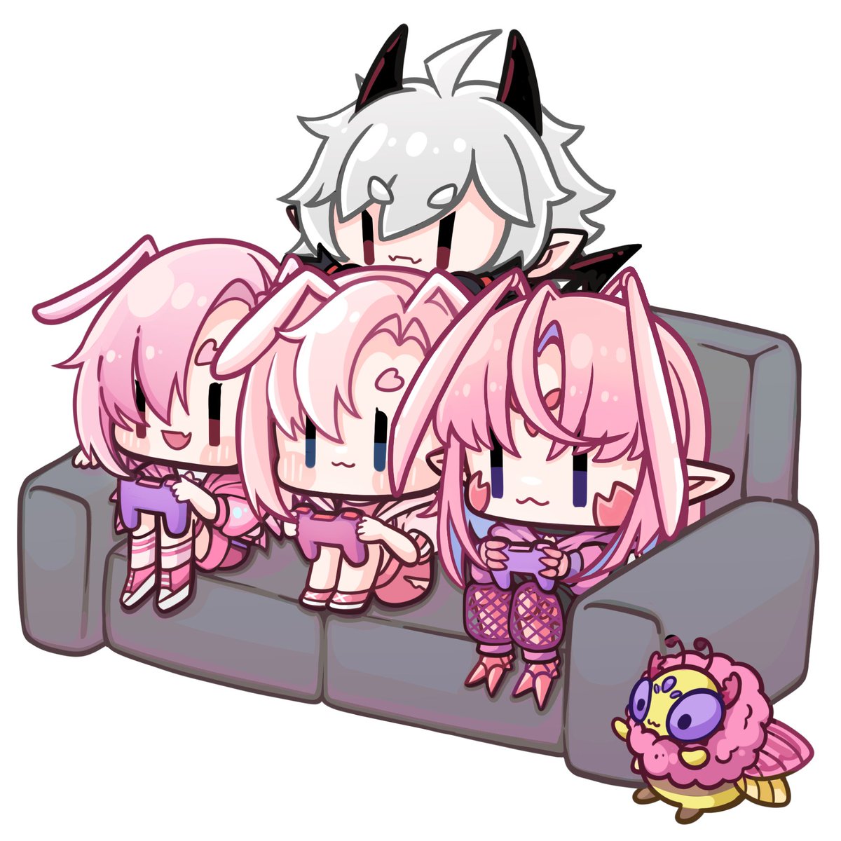 bugbughh's tweet image. Happy Anniversary Hana, you big pink bug !! 🩷 #HanaHorde

Commission for Commanderlard