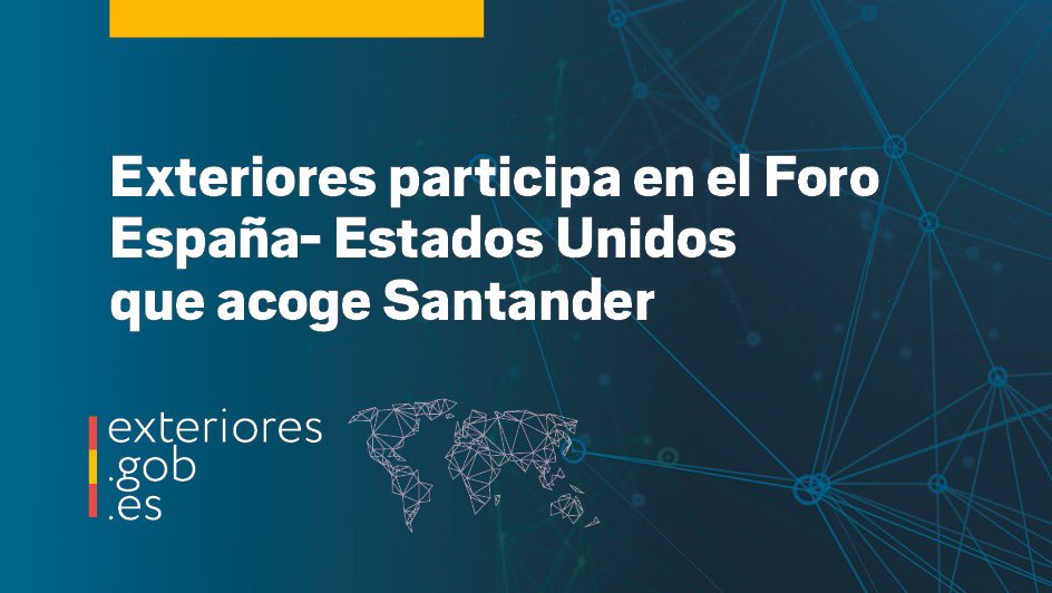 Ministerio de Asuntos Exteriores, UE y Cooperación (@maecgob) on Twitter photo El <a href="/MAECgob/">Ministerio de Asuntos Exteriores, UE y Cooperación</a> participa en el XXVIII Foro España-Estados Unidos que se celebra en Santander con la intervención del secretario de Estado de Asuntos Exteriores y Globales.
🔗
exteriores.gob.es/es/Comunicacio… El <a href="/MAECgob/">Ministerio de Asuntos Exteriores, UE y Cooperación</a> participa en el XXVIII Foro España-Estados Unidos que se celebra en Santander con la intervención del secretario de Estado de Asuntos Exteriores y Globales.
🔗
exteriores.gob.es/es/Comunicacio…