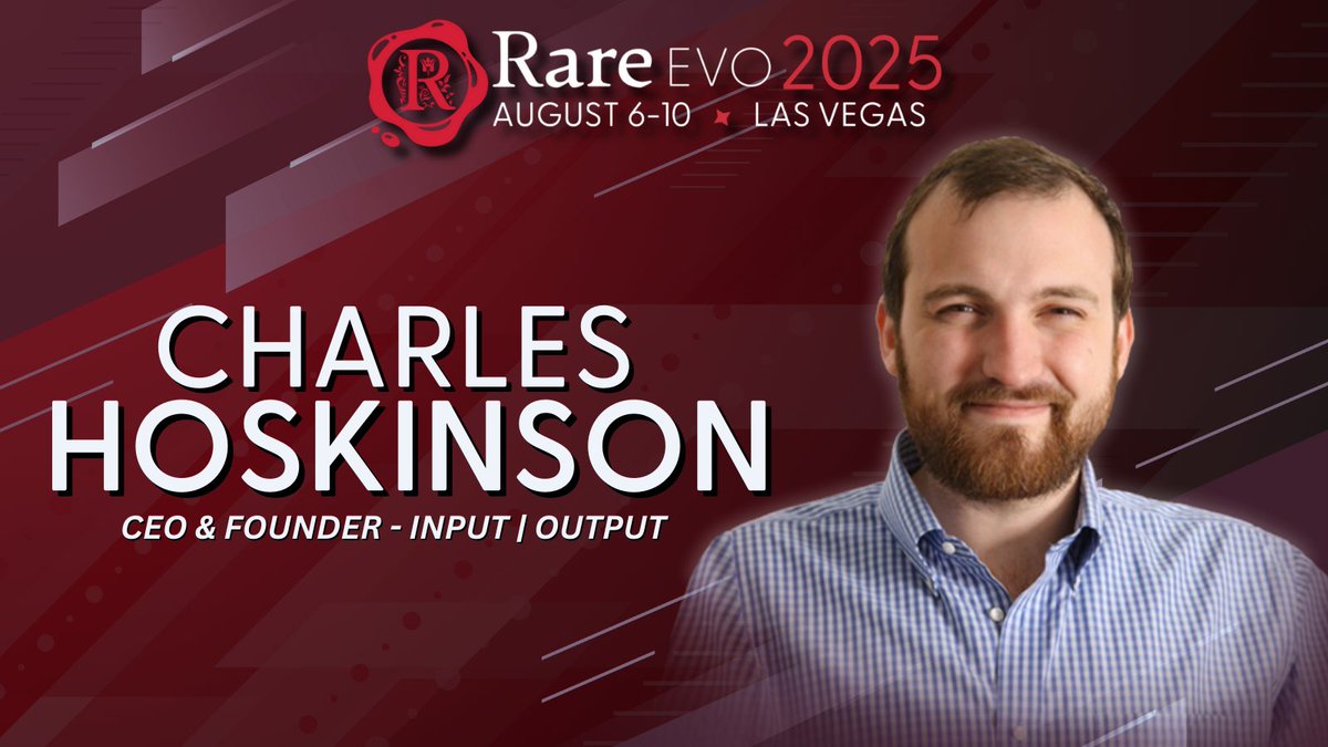 Rare Evo: A Blockchain Event (@rareevo) on Twitter photo We are proud to welcome <a href="/IOHK_Charles/">Charles Hoskinson</a> to the stage at #RareEvo25.
Charles has been at the forefront of blockchain technology for over a decade. He is the CEO & Founder of <a href="/InputOutputHK/">Input Output</a> and the visionary behind #Cardano
We are sure that his keynote will be legendary, as always. We are proud to welcome <a href="/IOHK_Charles/">Charles Hoskinson</a> to the stage at #RareEvo25.
Charles has been at the forefront of blockchain technology for over a decade. He is the CEO & Founder of <a href="/InputOutputHK/">Input Output</a> and the visionary behind #Cardano
We are sure that his keynote will be legendary, as always.