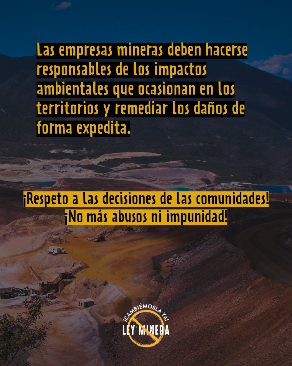cambiemosla_ya's tweet photo. Desde @cambiemosla_ya nos solidarizamos con la lucha del Ejido Carrizalillo por la defensa de su territorio y sus derechos frente a los abusos y daños ocasionados por la minera Equinox Gold y apoyamos su exigencia de remediación de los daños causados por la explotación minera. ✊ https://t.co/Jk31uHsCN4