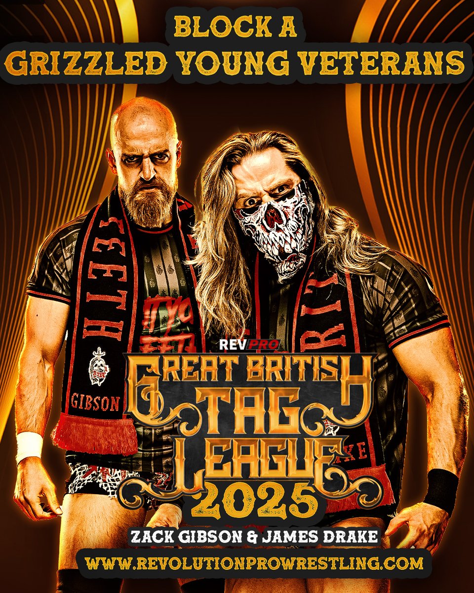 GREAT BRITISH TAG LEAGUE 2025 
BLOCK A 

🔥Young Guns 
🔥Flying Bryant Brothers
🔥Grizzled Young Veterans 
🔥Cowboy Way
