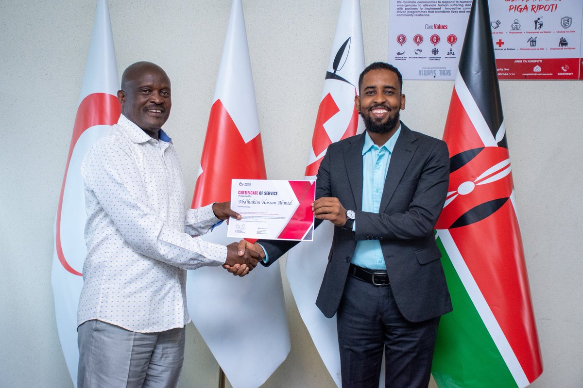 AbdihakemHassan's tweet image. I’ve proudly served in three roles over the last three years in @KenyaRedCross ; National Executive Committee, Chair of National Youth Committee, and Development Committee. Grateful for the journey. 
#3roles. #3years. One mission- to serve. 🙌 #KenyaRedCross #ServiceAboveSelf
