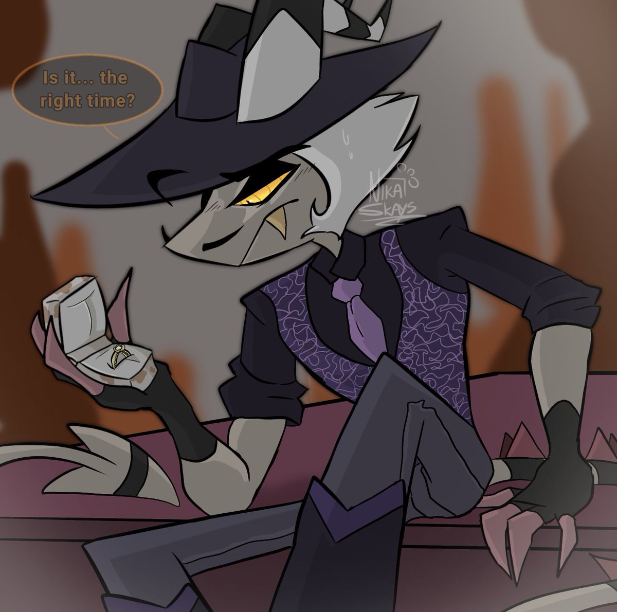 Should he ask...? ✨️⚘️🐎

#Helluvaboss #HelluvabossStriker #HelluvaBossOc #Striker #HelluvaBossFanart