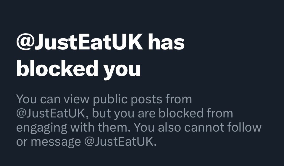 Badge of honour! You’re no-one until these footpads block you. You just need to look at the comments on any one of their tweets to see how many people they’ve screwed over. <a href="/JustEatUK/">Just Eat UK</a> you’re pathetic #takeaway #shysters