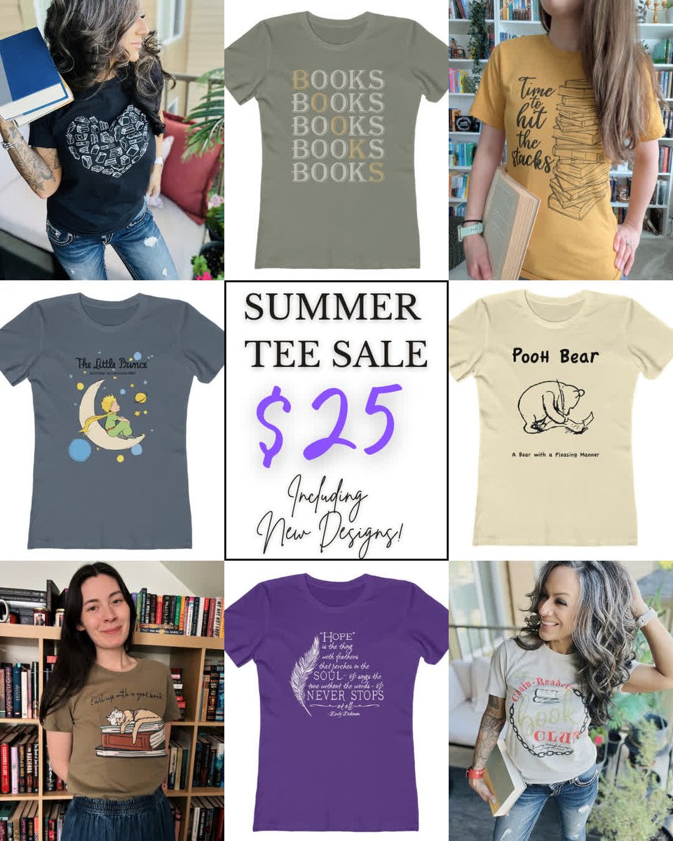 ☀️ Summer Tee Sale is HERE! ☀️
All tees — including brand new designs — are just $25 this weekend only!
Stock up, stay cool, and rep your favorite stories in style. 🧵📚