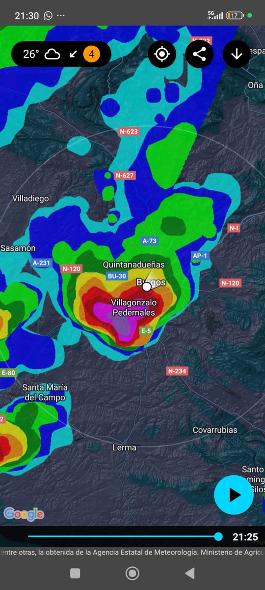 ⚠️ATENCIÓN⚠️
<a href="/AEMET_Esp/">AEMET</a> eleva a aviso naranja la situación en Burgos capital 
📣 Extremen las precauciones ante la inminente tormenta que se espera.