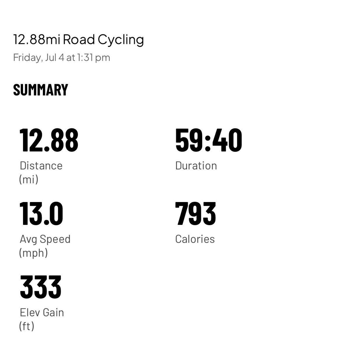 Nice bike ride…Unc tired smh