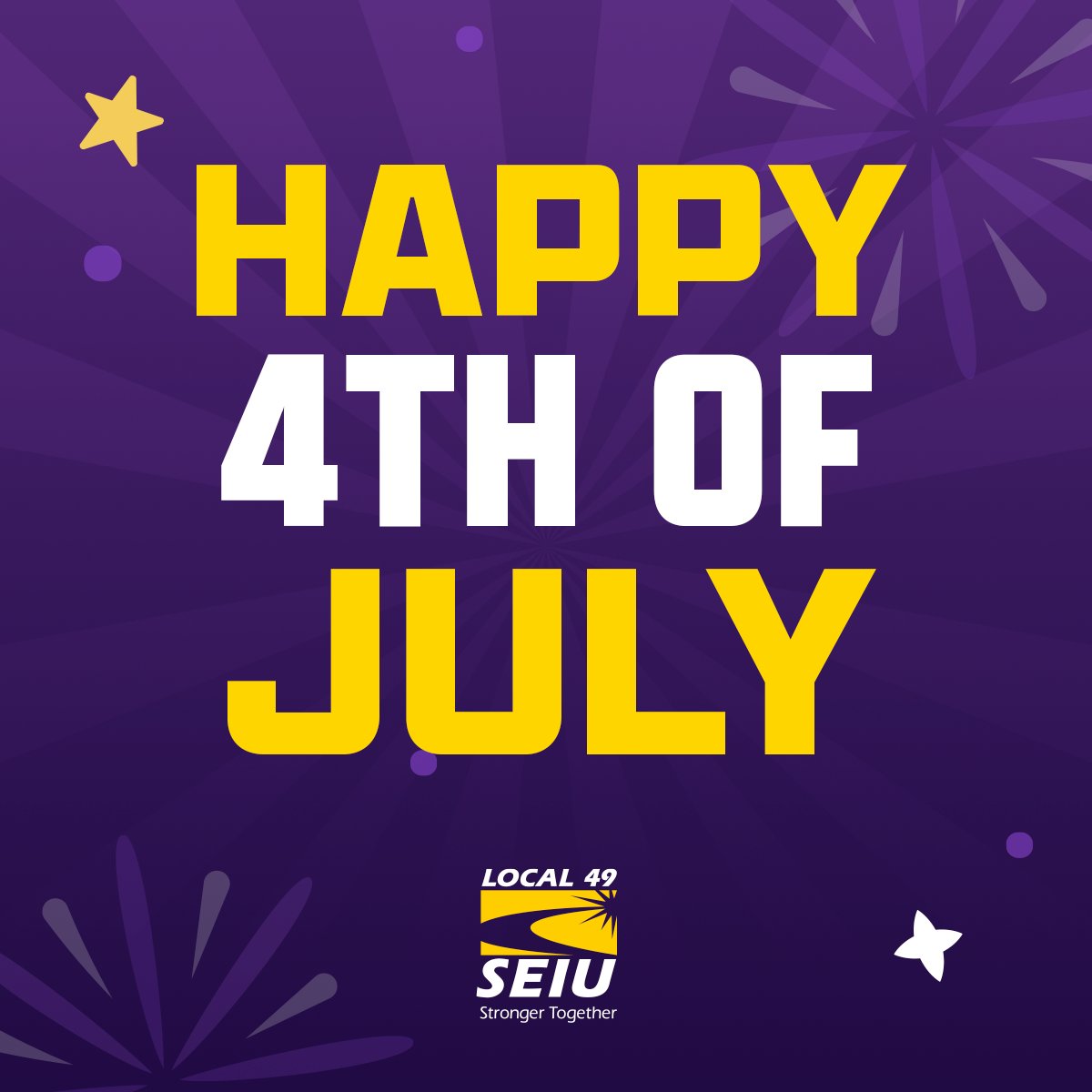 seiu49's tweet image. This Independence Day, we celebrate more than fireworks–we celebrate the power of working people. True freedom means fair wages, safe jobs, and a voice at work. That’s what unions fight for every day.
Because when workers stand together, we move this country closer to the…