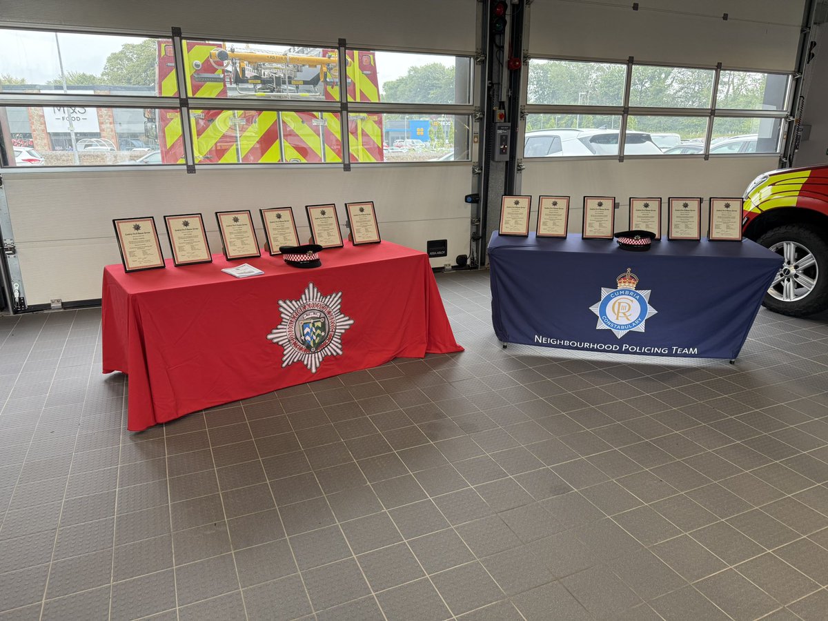Another great day at work: morning in Barrow engaging with the community after a recent fire—fantastic multi-agency effort with Cumbria Police, Westmorland &amp; Furness, Cumbria BID &amp; our teams. Afternoon in Ulverston seeing an developing resilience course, brilliant again 🚒🚓🚑