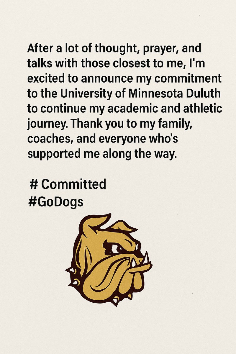Go Dawgs!!! #Committed 
<a href="/UMD_Football/">UMD Football</a> 
<a href="/Coach_Dill/">Trey Dill</a> 
<a href="/CoachWiese/">Curt Wiese</a> 
<a href="/LNHSPantherFB/">Lakeville North Football</a>