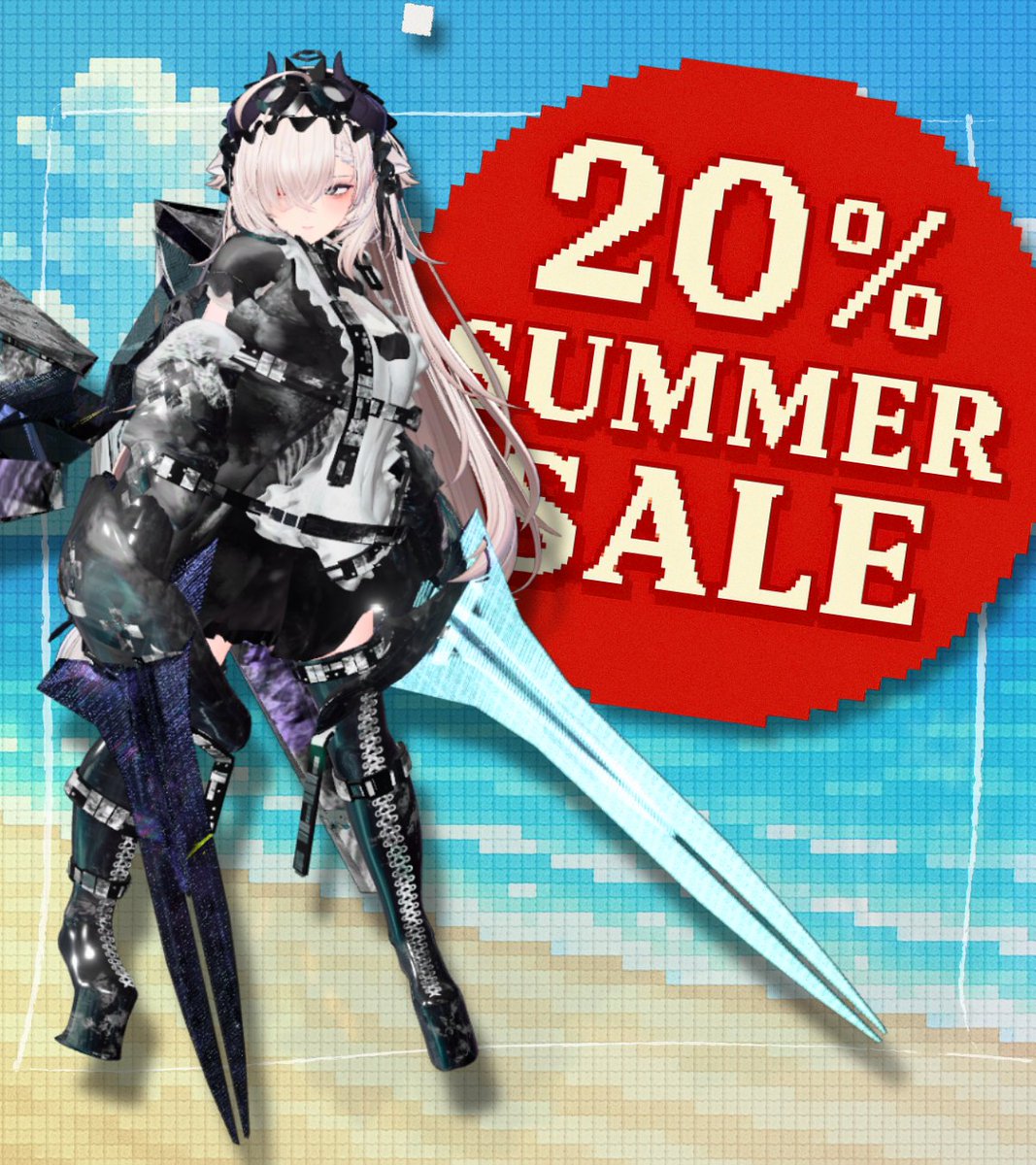 tum_ekiri's tweet image. 🌴 ⓴% SUMMER SALE キャンペーン 🌴
1⃣ 当アカウントとBoothをフォロー
2⃣ 当ポストをRPで 抽選者2名様に
添付画像衣装「オルタナイト・ルナ」をプレゼント💞
🎁( Boothスキ!+50毎に抽選枠+1 )
キャンペーン該当衣装(複数有り)の単体パックが
⓴% SALE となっております!…