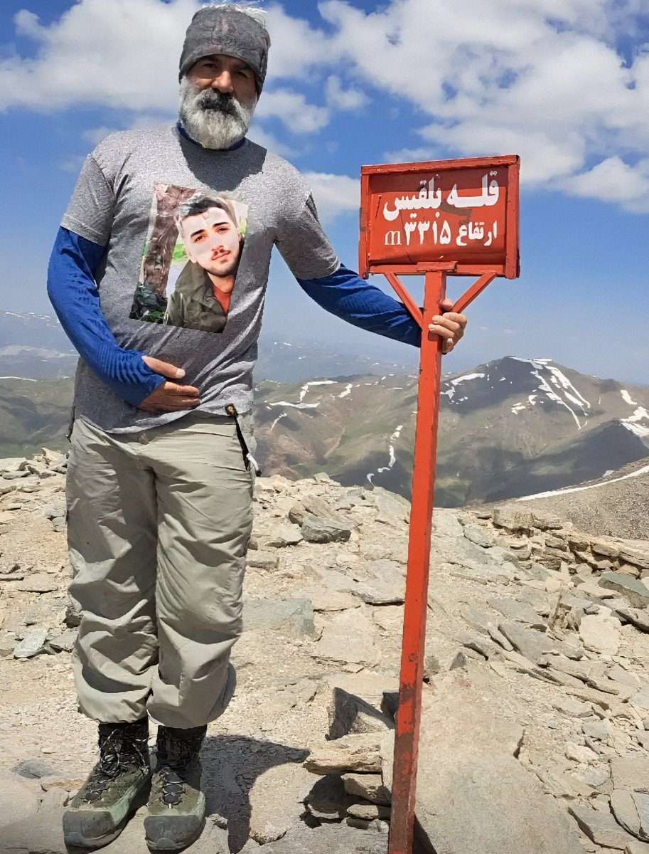 هفته‌ای چندبار این قله‌‌ رو به عشق پسرش فتح میکرد... #ماشاالله_کرمی