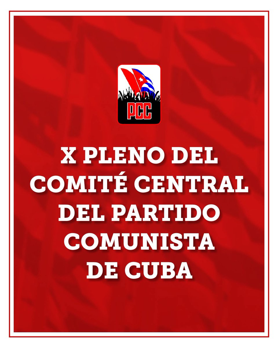 El X Pleno del Comité Central del Partido Comunista de Cuba comenzó en la capital,  análisis en torno a asuntos esenciales de la sociedad cubana, encabezado por el Primer Secretario de la organización política y Presidente de la República, Miguel Díaz-Canel Bermúdez.
#MinalXCuba