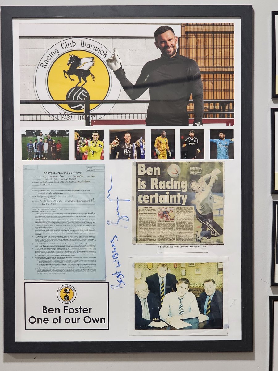 At the works football tournament today at Racing Club Warwick and noticed Ben Foster on the wall 🙌🏽 #BCFC