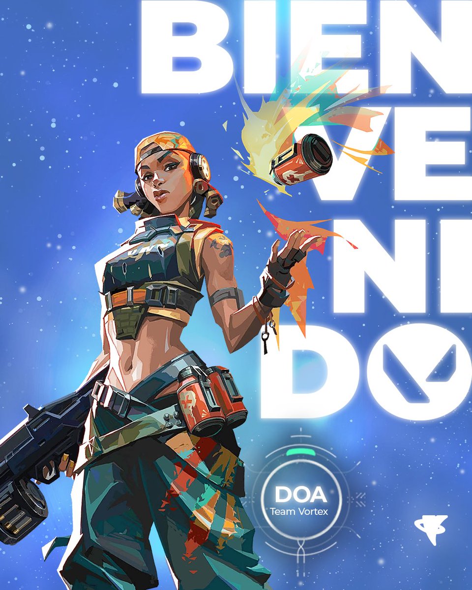 Como tercer jugador tenemos a #DOA 🗣️esperamos mucho de su nivel🫡🔥 #VortexValorant