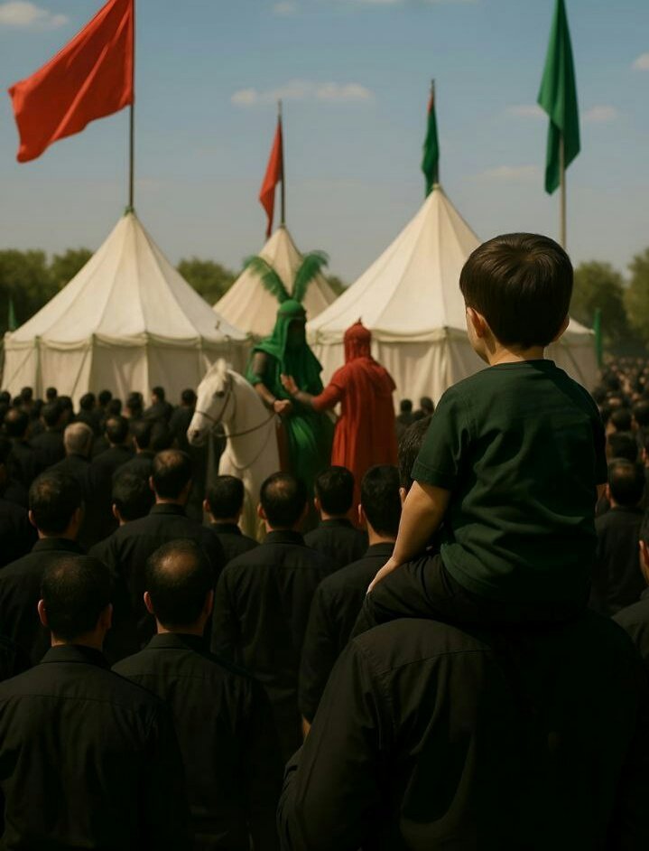 yas_karami's tweet image. ما از کودکی به شـوق دیدن تعـزیه حسیـن(ع) قد کشیـدیم.. 
#ملت_امام_حسین