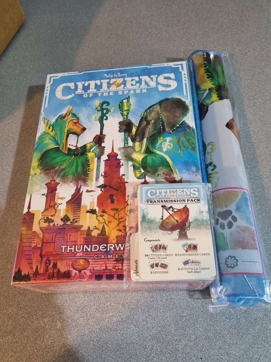Gavatron101's tweet photo. Citizens of the Spark just arrived in NZ  🇳🇿 good times. Forgot I ordered the playmat. Great production as always https://t.co/kZYXW02d8N