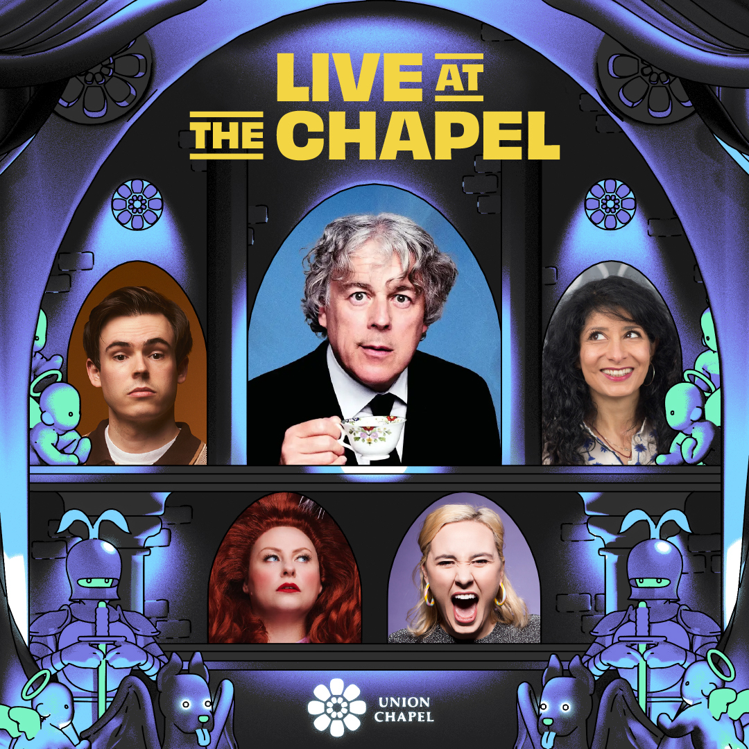 TONIGHT 🤣 QI &amp; Jonathan Creek icon Alan Davies headlines this month's Live at the Chapel comedy extravaganza joined by Shaparak Khorsandi, Rhys James, Maddie HW, and Amy Gledhill.

Sat 5 Jul
Doors 6.30pm

Grab last chance tickets at unionchapel.org.uk/venue/whats-on…