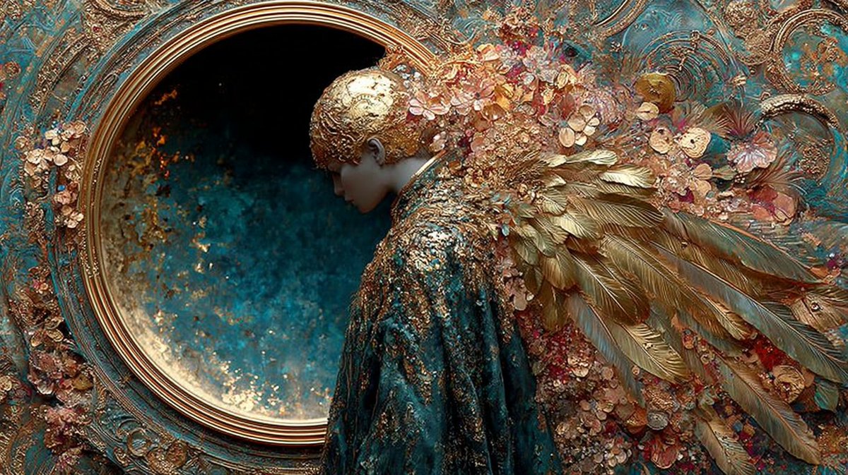 QT Eternal Halo
Wings of gold, shadows of destiny. 🌌👁️