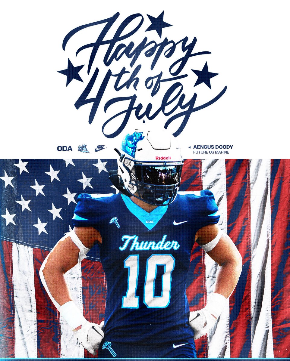 Happy 4th of July from ODA Football 🇺🇸 🦅

Happy Birthday, America! 🎂🗽

#ODARideForTheBrand #ODAFootball #nikefootball #IndependenceDay #FourthOfJuly #HappyBirthdayAmerica