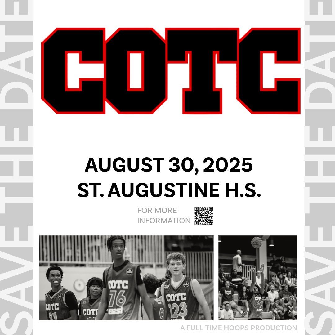 FullTimeHoops1's tweet image. Save the Date:
The 10th installment of the Creme of the County is August 30 at St. Augustine High!
Come watch the top players in San Diego all under one roof!