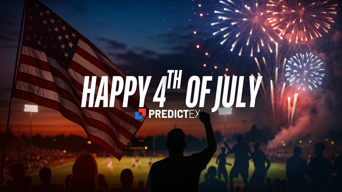 Fireworks, flags, and the game we love. 

This 4th of July, the real freedom? 

Calling your shot.  🇺🇸 

Predict. Win. Repeat.  
Trade your edge on PredictEX.