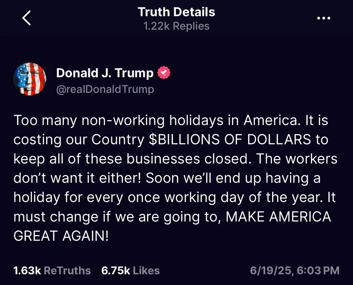 Bmbempower's tweet image. Remember when #trump posted this about #Juneteenth, it’s a total different story today!