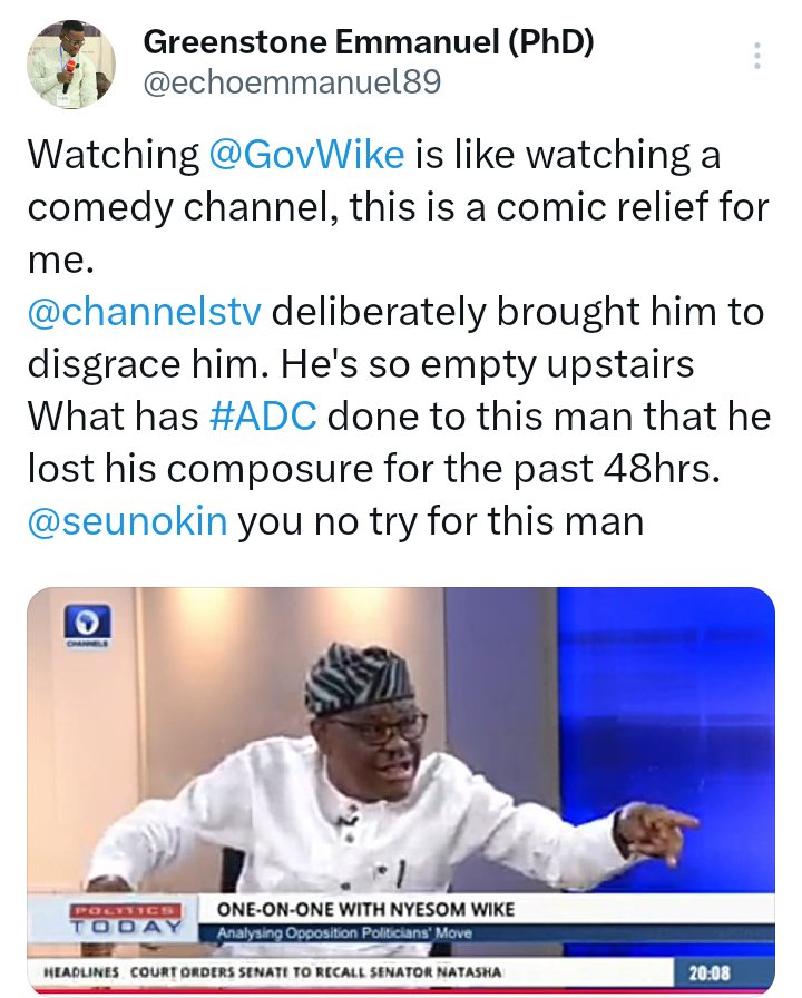 Greenstone Emmanuel (PhD) tweet media