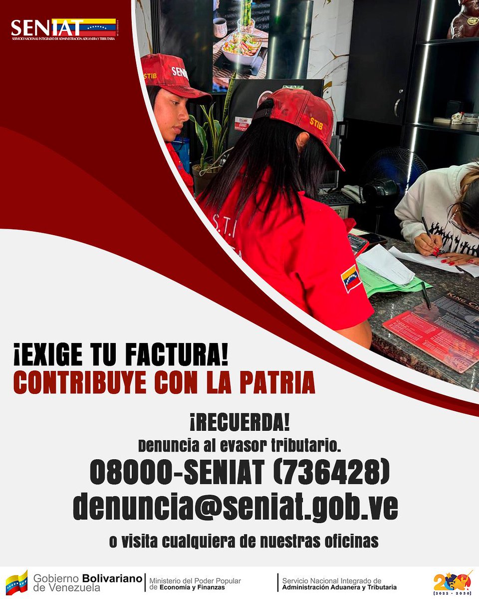 ¡El SENIAT trabaja por ti! 🇻🇪❤️

Comprometidos con facilitar tus trámites y fortalecer la seguridad de tu información, el SENIAT ha implementado un nuevo proceso de autogestión para tus preguntas de seguridad y la recuperación de usuario y clave.