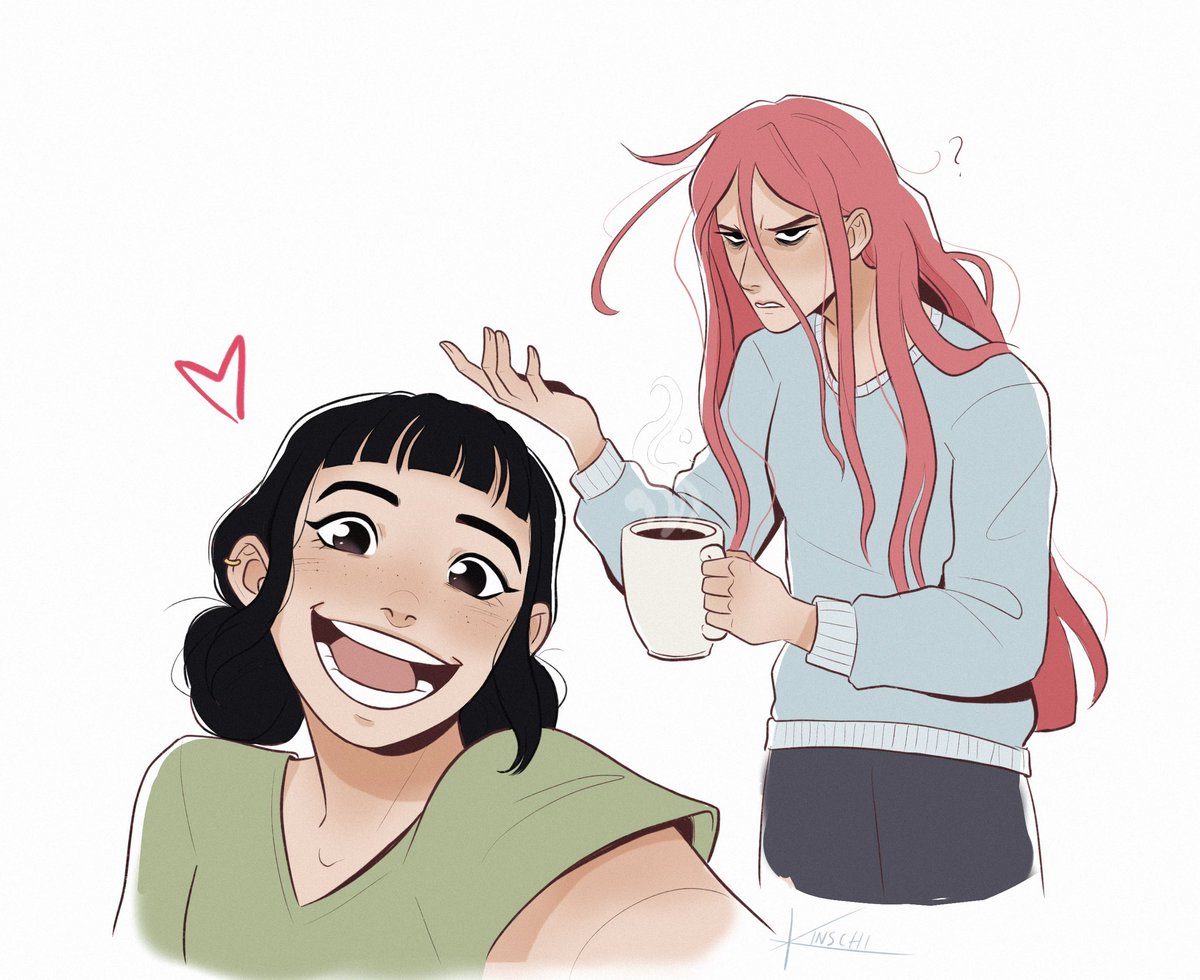Kinschi_draws's tweet photo. Some Huntr/x fluff 
#KPOPDEMONHUNTERS https://t.co/n6uU7ziXyr