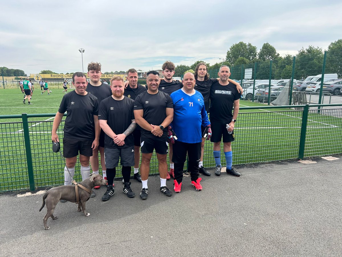 Got the old boots out for the works football tournament. Laces snapped   🤣😂
Wear Black they said 😝 
The dog didn't play 😅 but we had a cat 🙌🏽