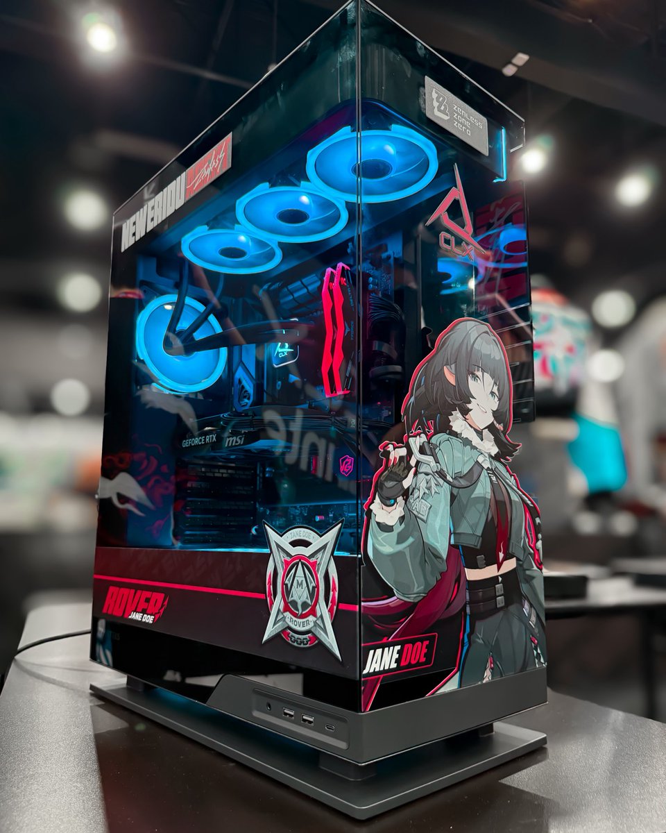 CLXGaming's tweet image. We partnered with @MDOTRAGE and @IntelGaming this weekend at AX to play some @zzz with you and GIVEAWAY a custom 1 of 1 Jane Doe themed CLX gaming PC powered by @intel !
#CLXGaming #animeexpo