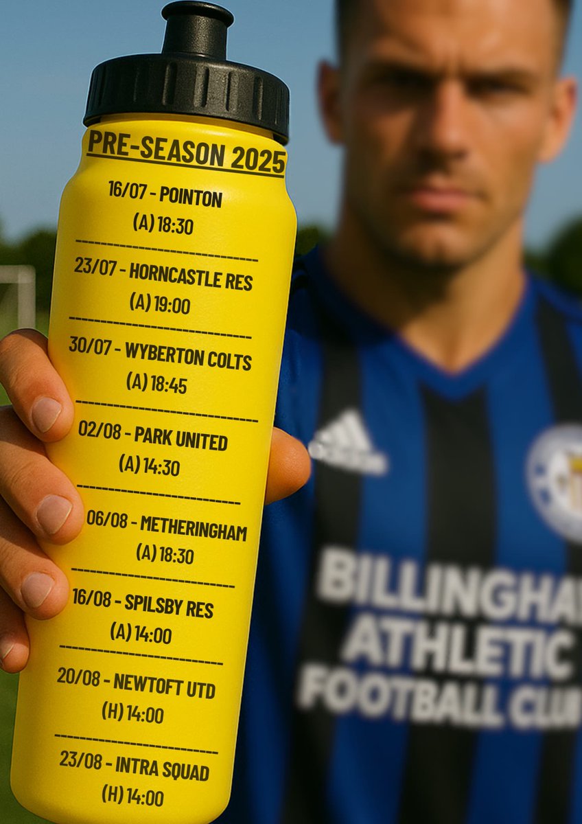 BillinghayAth's tweet photo. Pre season training is back underway, shadows being chased and the friendlies are looming!! 
The Hays 25/26 pre season fixtures are as follows;

REMINDER - anyone looking at potentially playing or require more information, don’t hesitate to drop us a message!!

#YouHay⚽️🔵⚫️ https://t.co/RTpPuAky2f