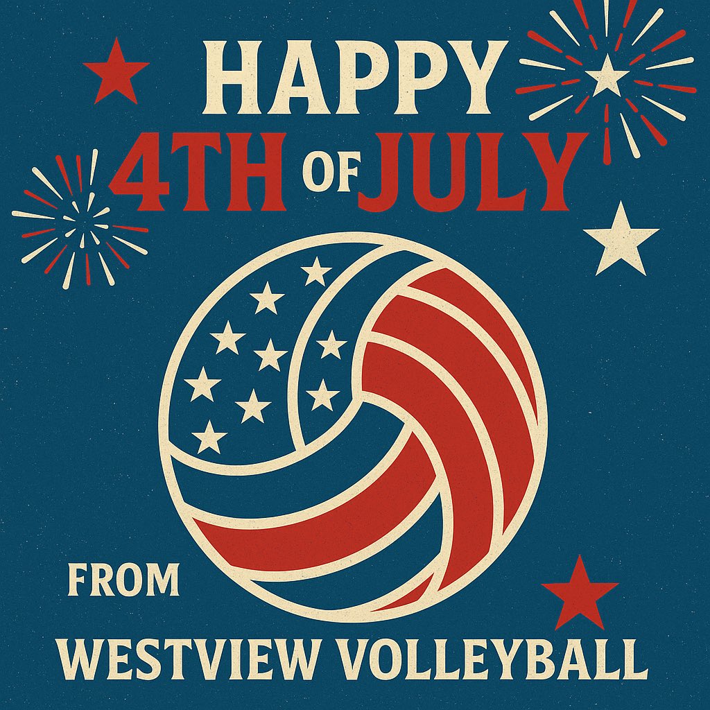 🇺🇸🎆 Happy 4th of July from Westview Volleyball! Wishing everyone a day full of freedom, fun, and fireworks! Stay safe and celebrate big! ❤️🤍💙 #WestviewVolleyball #IndependenceDay #StarsAndStripes