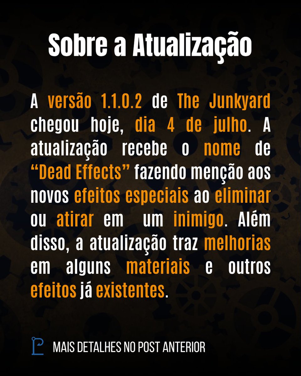 Portland_Games's tweet photo. #thejunkyard #games #gamedeveloper #indiegame #update
A nova atualização de The Junkyard, a Dead Effects, chegou hoje, 4 de julho, com muitas novidades.

Adicione The Junkyard à sua Lista de Desejos da Steam.
Link na bio. https://t.co/ipGOJfpeev