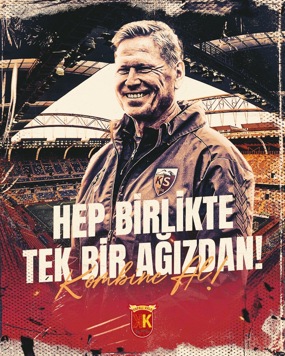 💫 Büyük Kayserispor Taraftarı, yeni sezon öncesi takımımıza destek adına; ``Hep Birlikte Tek Bir Ağızdan`` #KombineAl diyerek siz değerli taraftarlarımızı kombine almaya yeniden davet ediyoruz! Unutma, sen yoksan bir kişi eksiğiz! 

#BirlikteGüçlüyüz | #Kayserispor