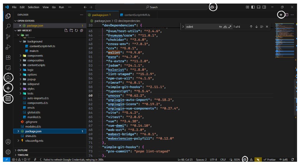 syphersamurai's tweet photo. the way ai extensions are embedded into vscode feels like bloatware. not based at all, every extension is fighting for icon space. https://t.co/aTEYHyPgdj