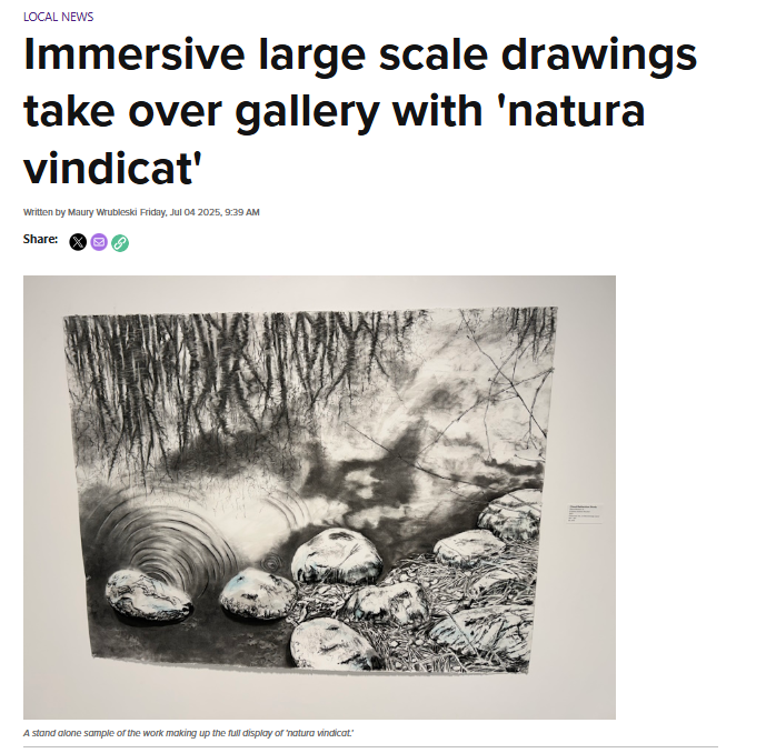 The term natura vindicat is Latin for nature reclaims.  It’s also an exhibition of drawings by Saskatoon-area artists Cristine Andrew Stuckel and Diana Roelens inspired during an 8-month artist residency at the Saskatoon Forestry Farm Park and Zoo. Full story on our site.