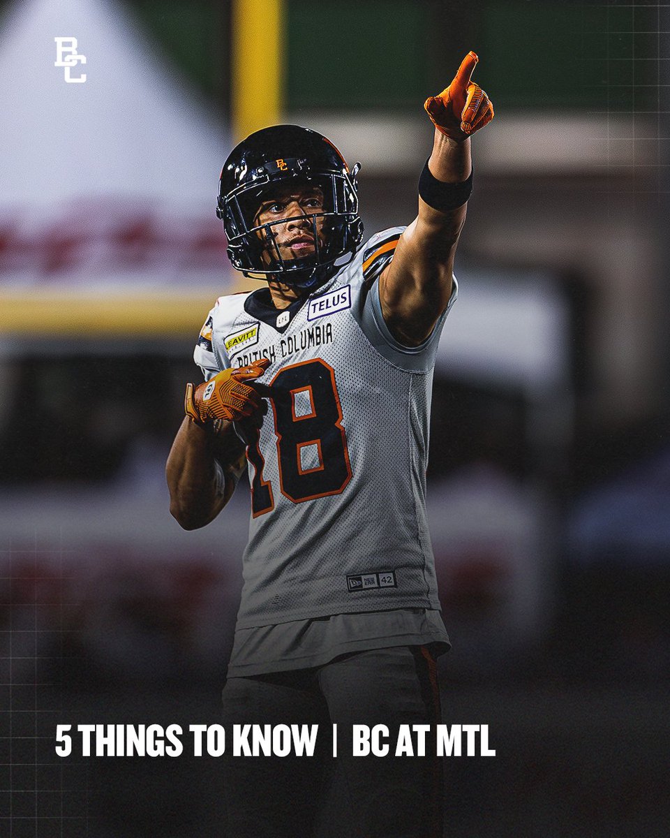 Get ready: 5 things to know ahead of our clash with the Montreal Alouettes.

Full Article 📝 | bit.ly/4nyhBxT